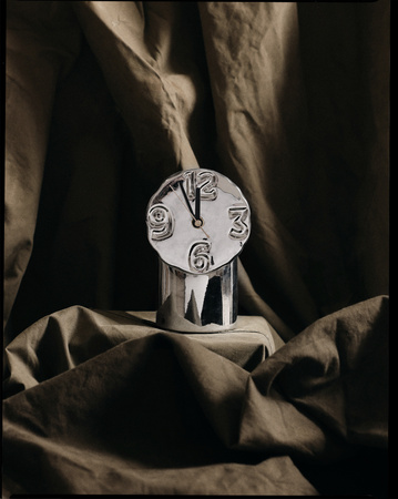 Zegar ceramiczny retro chrom Hk living