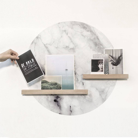 Naklejka magnetyczna okrągła marmur biały Ø60cm Groovy Magnets