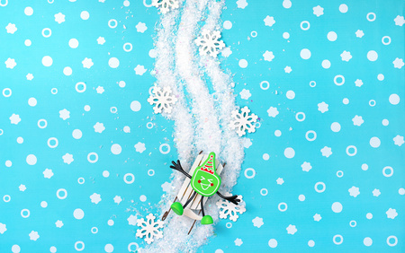 Glo Pals, Postać do kąpieli edycja świąteczna - zestaw z dwiema kostkami sensorycznymi świecącymi w wodzie