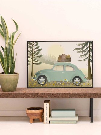 Plakat VW BEETLE GREEN 50x70 ViSEEVASSE