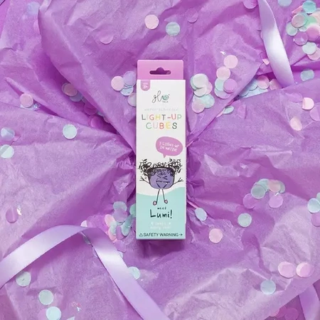 Glo Pals, Kostki sensoryczne świecące w wodzie Lumi - zabawka kąpielowa, kolor fioletowy