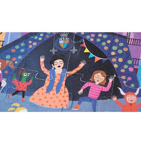 Dwustronne puzzle dla dzieci, Barcelona - Dzień i Noc Londji