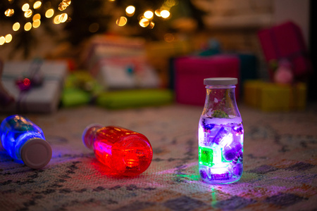 Glo Pals, Kostki sensoryczne świecące w wodzie edycja świąteczna - zabawka kąpielowa, kolor turkusowy