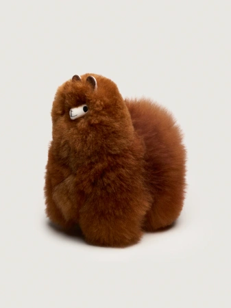 Przytulanka z naturalnej alpaki 18 cm Caramel HUACAYA