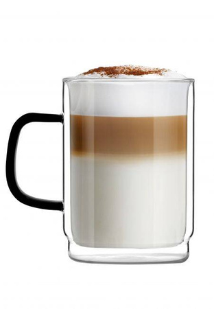 Komplet 2 szklanek z podwójną ścianką Carbon 350 ml Vialli Design