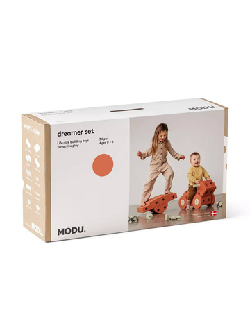 MODU Dreamer set – Kreatywne klocki rozwijające motorykę dużą, pomarańczowy