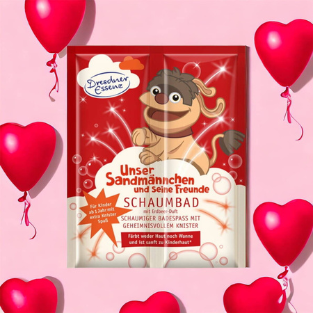 Truskawkowy płyn do kąpieli ze strzelającym cukrem Dresdner Essenz