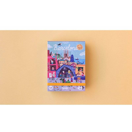 Dwustronne puzzle dla dzieci, Barcelona - Dzień i Noc Londji