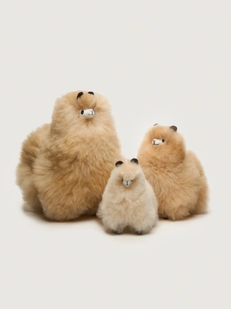 Przytulanka z naturalnej alpaki 23 cm Blonde HUACAYA