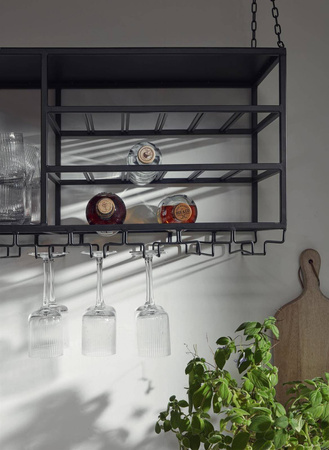 Wieszak półka Loft czarna Nordal
