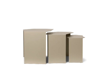 Zestaw stolików Shard kaszmirowy ferm LIVING