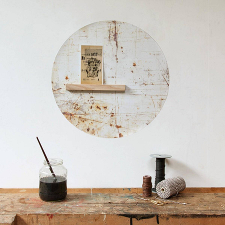 Naklejka magnetyczna okrągła Ferro white Ø60cm Groovy Magnets