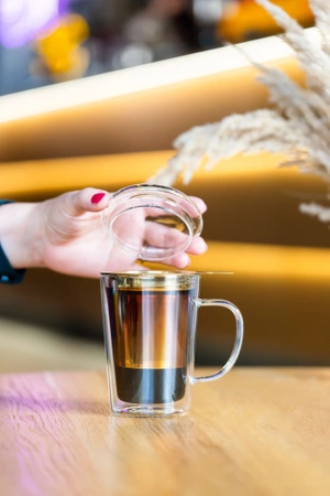 Szklanka z podwójną ścianką z zaparzaczem Amo 300 ml Vialli Design