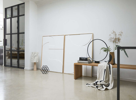 Ławka z listewek z drewna tekowego HK Living