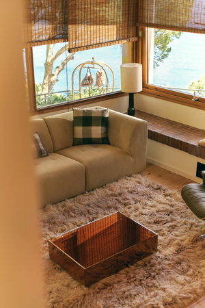 Stolik kawowy Mirror brązowy (80x55cm) HK living