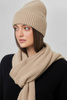 Szalik Aspen z wełny beżowy Peniche