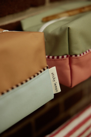 Kosmetyczka beż Jane + błękit Zissou Sticky Lemon