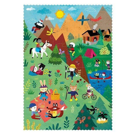 Dwustronne puzzle dla dzieci, Lato i Zima w Górach Londji