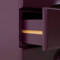 Komoda szafka nocna z 3 szufladami fioletowa HK Living