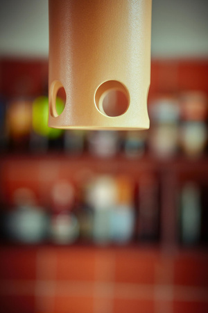 Lampa wisząca, ceramiczna, brzoskwiniowa Hk living