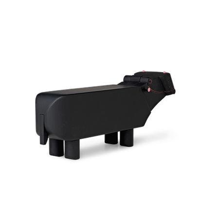 Hipopotam drewniany czarny Kay Bojesen