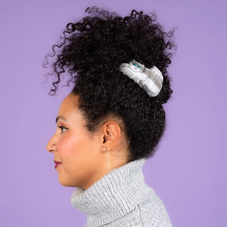 Klamra do włosów kot szara - Coucou Suzette