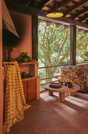 Stolik kawowy rattanowy okrągły Hk living