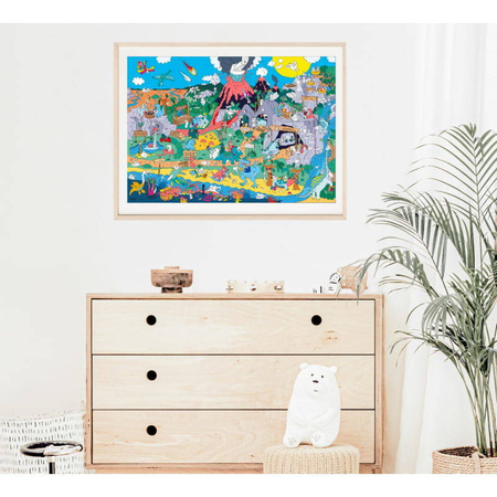 Plakat z naklejkami Dinozaury OMY