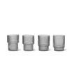 Szklanki RIPPLE szare - zestaw 4 szt - ferm LIVING