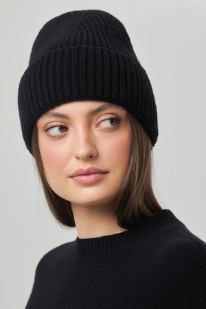Czapka Robin z wełny czarna Peniche