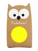 Piłka mini kauczukowa świecąca w ciemności 6 cm Owl - Yellow Ratatam