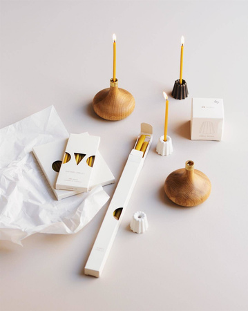 Świeczki z wosku pszczelego 5 sztuk różowe OVO Things