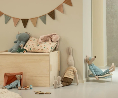 Pluszowy śpiący króliczek, mały - pudrowy Maileg