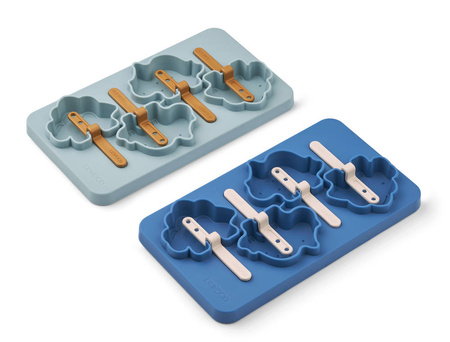 Foremki do lodów wielokrotnego użytku dino riverside Liewood