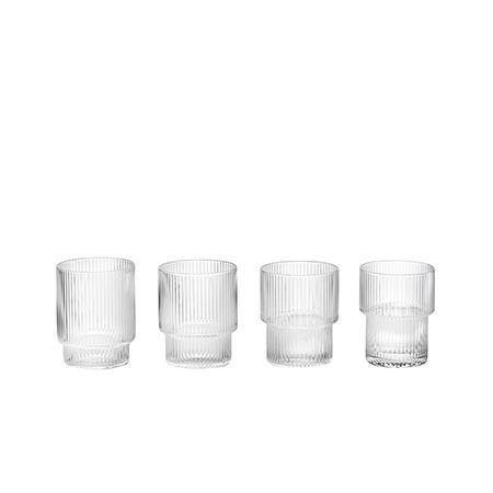 Szklanki RIPPLE - zestaw 4 szt - ferm LIVING
