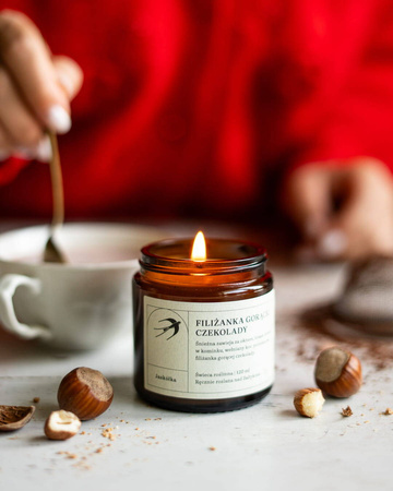 Świeca sojowa Filiżanka Gorącej Czekolady Jaskółka
