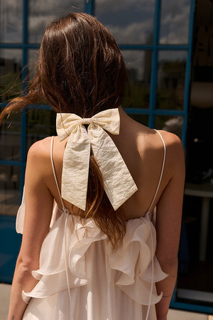 Kokarda do włosów perłowa biel The Sticky sis club