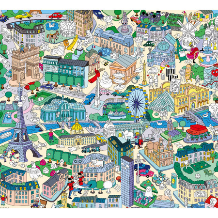 Plakat z naklejkami Paryż OMY