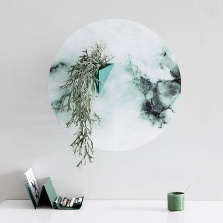 Naklejka magnetyczna okrągła marmur szmaragdowy Ø60cm Groovy Magnets