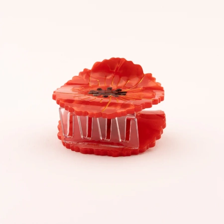 Klamra do włosów kwiat czerwony- Coucou Suzette