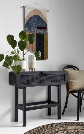 Konsola Teak czarna Nordal