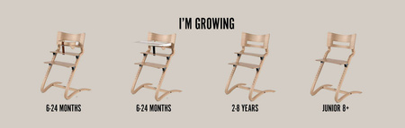 LEANDER - krzesełko do karmienia CLASSIC™, brązowe