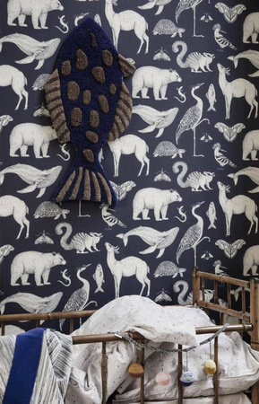 Tapeta Katie Scott Animals Dark Blue ferm LIVING