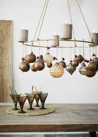 Bombka dots odcienie pomrańczy 7 cm Madam Stoltz