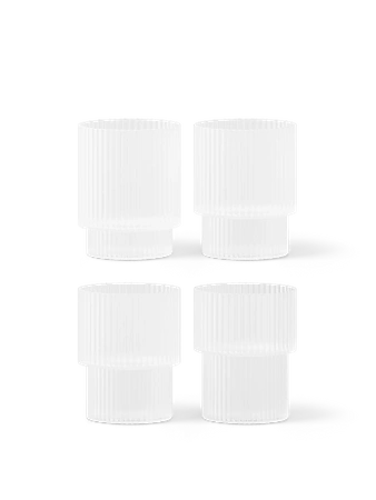 Szklanki RIPPLE - zestaw 4 szt - frosted ferm LIVING