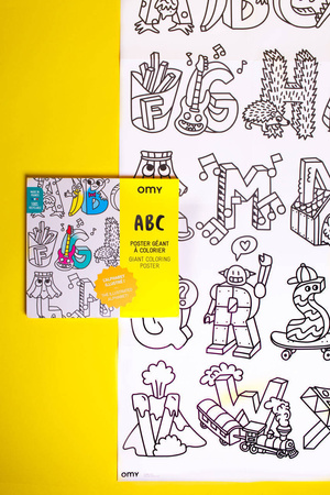 Kolorowanka 100x70 Alfabet OMY
