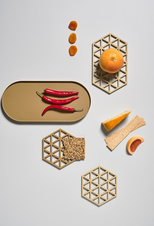 Podkładka pod naczynia Hexagon 24 cm czarna ZONE DENMARK