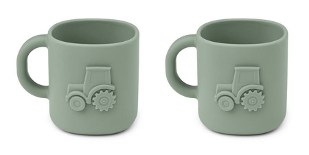 Kubek silikonowy z motywem 3D 2 szt Liewood