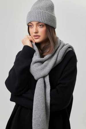 Szalik Aspen z wełny szary Peniche