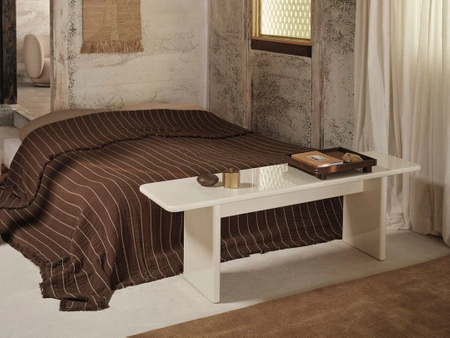 Ławka Rink kremowa ferm LIVING